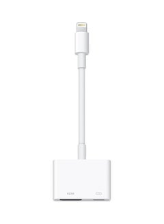 Buy Lightning To HDMI Digital Av Adapter White in UAE