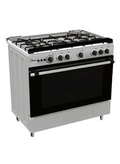 Buy 5-Burner Gas Cooker With Oven LME95030FFD Silver in UAE