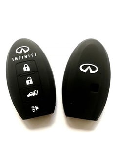 اشتري غلاف سيليكون بأربعة أزرار لحماية جهاز التحكم عن بعد لمفتاح سيارة Infiniti في السعودية