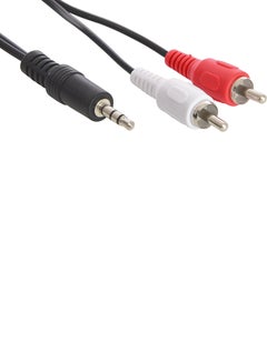 Buy Mini Jack-Male To RCA-Male Cable Black/White/Red in UAE