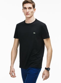 Buy Crew Neck T-shirt Black/Green/White in UAE