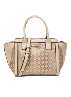 Buy Faux Leather Uettes Handbag Beige in Saudi Arabia