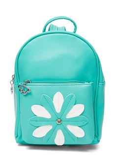 Buy Faux Leather Fashion Backpack Green in Saudi Arabia