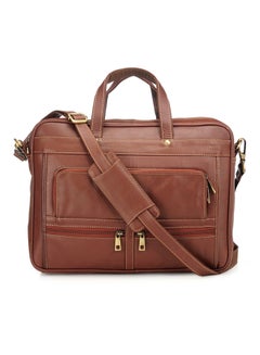 Buy Leather Laptop Bag Brown in UAE