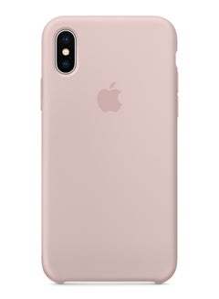Buy Silicone Ultra Thin Transparent Case Cover For Apple iPhone X Pink in UAE