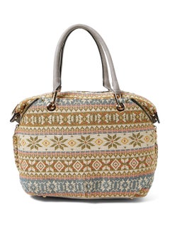 Buy Casual Shoulder Bag Beige/Blue/Orange in Saudi Arabia