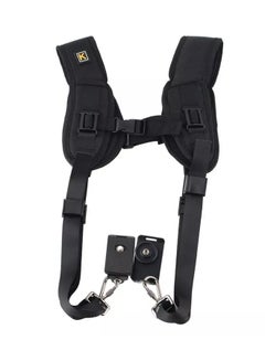 Buy Dual Shoulder Neck Belt Sling Strap For DSLR Camera Black in UAE