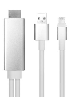 Buy HDMI To Lightning USB Cable For Apple iPhone/iPad/iPod White in Saudi Arabia
