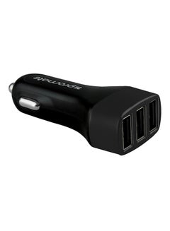 Buy Ultra-Fast Universal Car Charger With 3 USB Ports Black in UAE