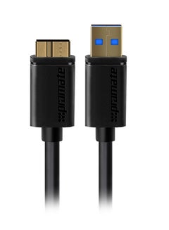 اشتري Type-A To Micro-B Cable For External Hard Drives Black في مصر