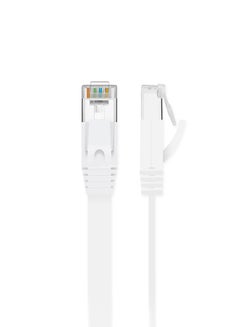 Buy RJ45 CAT6 Ethernet Flat Cable 1000Mbps White in UAE