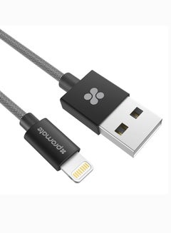 اشتري كابل شحن ومزامنة من Lightning إلى USB شديد التحمل ومعتمد بشهادة MFi ومغطى بطبقة شبكية قوية مع حماية من قصر الدائرة الكهربائية متوافق مع آيفون وآي باد وآي بود 2متر أسود في الامارات