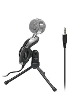 Buy Desktop Microphone, 3.5mm Professional Condenser Sound Podcast Studio Microphone with 360 Degree Rotational Stand for MacBook Pro, PC, Laptop, Computer, Tweeter-7 TWEETER-7 Black in UAE