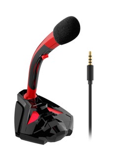 Buy Desktop Microphone, Professional Digital 3.5mm Jack Microphone Stand with Adjustable Neck for Laptop, PC, iMac, Gaming Skype Audio Recording, Tweeter-4 Red TWEETER-4.RED Red/Black in Saudi Arabia