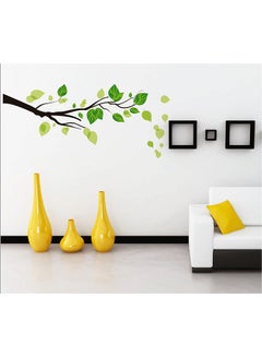 Buy Green Leaves Branch Wall Stickers Home Decoration Diy Removable Wall Decals For Living Room Bedroom Medium Sta-125 Green/Brown 50x70cm in UAE