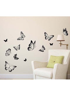 اشتري Butterflies Wall Decal أسود 50x70 سنتيمتر في الامارات