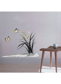 Buy Butterflies Over Water Plant Wall Stickers Home Decoration Diy Removable Wall Decals For Living Room Bedroom Medium Sta-178 Multicolour 50x70cm in UAE