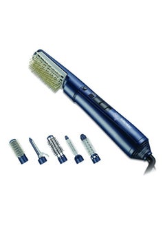 Buy 5-in-1 Hair Styler 550W with Detachable Brushes | Cool/High/Care/Off Setting | Featured with 360°C Swivel Cord, Adjustable Heat Settings And Overheat Protection | Salon-quality Results Greyish/Blue in Saudi Arabia