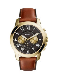 Buy Men's Grant Leather Chronograph Watch FS5297 - 44 mm - Brown in Egypt