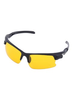 Buy Men's Semi-Rimless Wrap-Around Sunglasses - Lens Size: 52 mm in Saudi Arabia