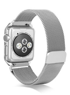 Buy Milanese Loop Stainless Steel Strap With Magnetic Clasp For Apple Watch 38 mm Series 1/2/3 Silver in UAE