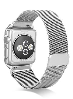 Buy Milanese Loop Stainless Steel Strap For Apple Watch 42 mm Series 1/2/3 Silver in UAE