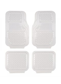 Buy 4-Piece High Quality Washable Transparent Clear Car Mat in UAE