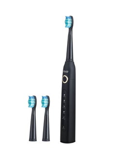 اشتري فرشاة أسنان كهربائية قابلة لإعادة الشحن مزودة بمنفذ USB لتنظيف عميق أسود في السعودية