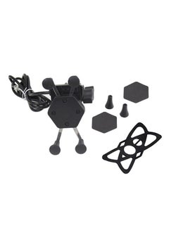 Buy Universal Motorcycle Phone Mount Bracket Black in Saudi Arabia