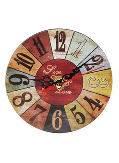 Buy Retro Analog Wall Clock Multicolour 12centimeter in UAE