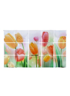 Buy Oil Proof Flower Pattern Wallpaper Multicolour in UAE