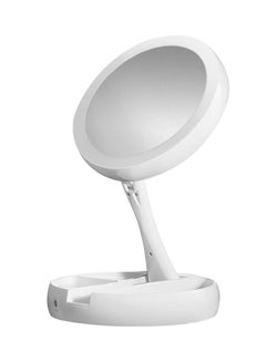 Buy LED Foldaway Double Sided Mirror Vanity White in UAE