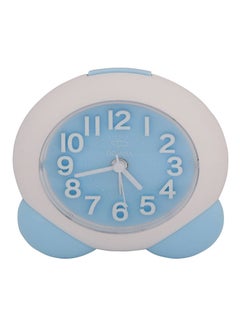 Buy Round Analog Alarm Clock Blue in Saudi Arabia