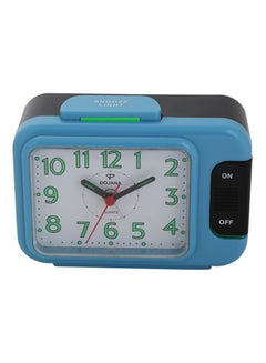 Buy Analog Quartz Alarm Clock Blue/White in Saudi Arabia