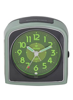 Buy Square Analog Alarm Clock Green/Black in Saudi Arabia