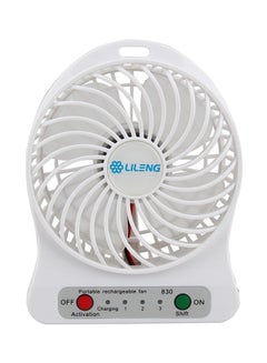 Buy 3 Gear Speed Portable And Rechargeable Mini Air Cooler Fan EA-816-White White in UAE