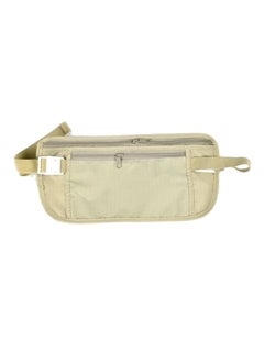 Buy Zipper Waist Belt Bag Beige in UAE