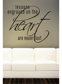 Buy Lessons Engraved On The Heart Are Never Lost Wall Sticker Decal Black 50x44cm in UAE