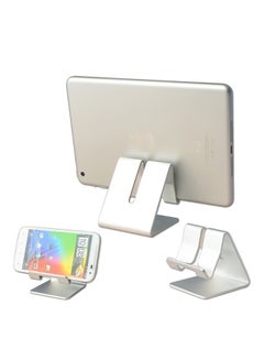 Buy Universal Aluminum Mobile Phone Holder Desktop Charger Stand White in Egypt