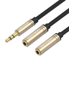 Buy Headphone Extension Cable Black/Gold in UAE
