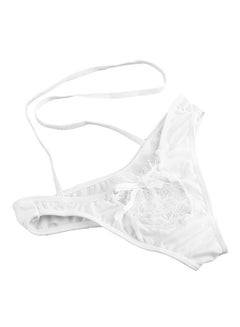 Buy Summer Lace Style T Pants Bra Lingerie Set Underwear White in UAE