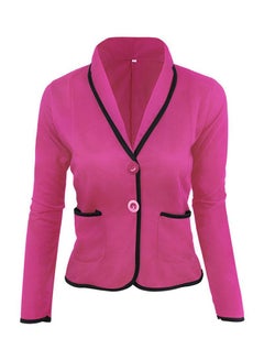 Buy Autumn Winter Long Sleeve Blazer Rose Red in Saudi Arabia