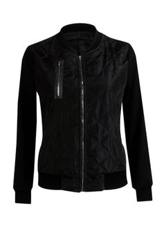 Buy Vintage Classic Style Long Sleeve Biker Jacket Black in Saudi Arabia