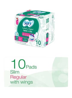 Buy 12-Pack Gentle To Skin Slim Panty Liner With Wings - 10 Piece Per Pack in UAE