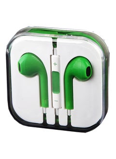 Buy Wired In-Ear Headphones With Mic Green/White in Saudi Arabia