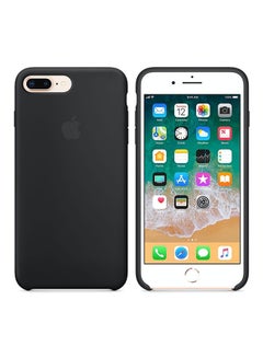 Buy Silicone Case Cover For Apple iPhone 8 Plus/7 Plus Black in Saudi Arabia