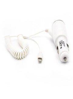 Buy USB Car Charger For iPhone 5/6/7/iOS Devices White in Saudi Arabia