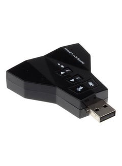 Buy Virtual 7.1 Channel USB Sound Card Black in Saudi Arabia