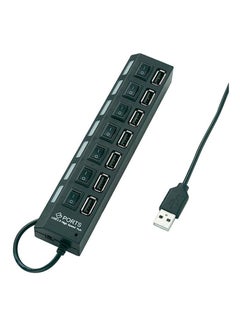 Buy 7-Port USB Hub Black in Saudi Arabia