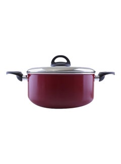 Buy Elegant Casserole With Lid Red 24cm in Saudi Arabia